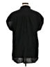 Gap Solid Black Short Sleeve Blouse Size XL (tall) - photo 2