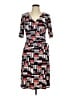 Jones Studio Graphic Red Casual Dress Size 10 - photo 1