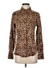Worthington Animal Print Brown Long Sleeve Blouse Size S - photo 1