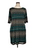 Perceptions Chevron-herringbone Teal Casual Dress Size 16 - photo 1