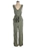 Ci Sono Solid Green Jumpsuit Size S - photo 1