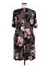 Connected Apparel Floral Gray Casual Dress Size 16W - photo 2