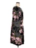 Connected Apparel Floral Gray Casual Dress Size 16W - photo 4
