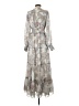 Trish Scully 100% Polyester Floral Gray Casual Dress Size S - photo 2