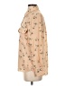 Elodie 100% Polyester Floral Tan Long Sleeve Blouse Size XS - photo 5