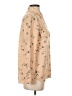 Elodie 100% Polyester Floral Tan Long Sleeve Blouse Size XS - photo 4