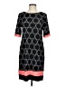 Karin Stevens Graphic Black Casual Dress Size 8 - photo 1