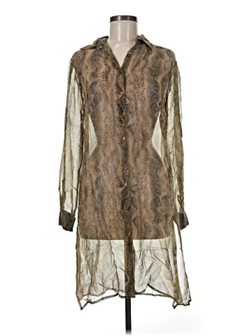 Robbie Bee Long Sleeve Silk Top (view 1)