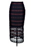 Sandro 100% Polyester Argyle Burgundy Formal Skirt Size Med (2) - photo 1