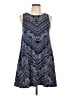 Nine Britton Chevron-herringbone Blue Casual Dress Size L - photo 1