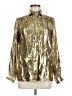 Unbranded Metallic Gold Long Sleeve Blouse Size 6 - photo 1