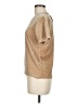 Jennifer Moore Metallic Tan Short Sleeve Top Size 8 - photo 5
