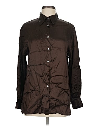 Finity Long Sleeve Silk Top (view 1)