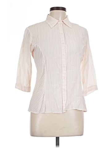 Olive 3/4 Sleeve Button-Down Shirt (view 1)