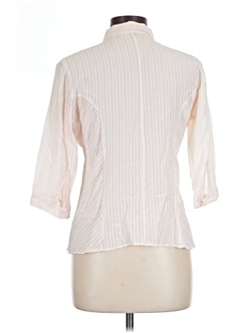 Olive 3/4 Sleeve Button-Down Shirt (view 2)