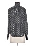 L.A.M.B. 100% Polyester Houndstooth Black Long Sleeve Blouse Size 0 - photo 1