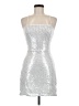 Shein 100% Polyester Metallic Silver Cocktail Dress Size 6 - photo 1