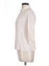 Olive 100% Viscose Stripes Ivory 3/4 Sleeve Button-Down Shirt Size L (estimated) - photo 5