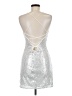 Shein 100% Polyester Metallic Silver Cocktail Dress Size 6 - photo 2