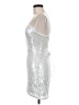 Shein 100% Polyester Metallic Silver Cocktail Dress Size 6 - photo 5