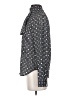 L.A.M.B. 100% Polyester Houndstooth Black Long Sleeve Blouse Size 0 - photo 5