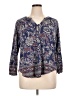 Lucky Brand Paisley Blue 3/4 Sleeve Blouse Size XL - photo 1