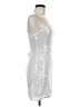 Shein 100% Polyester Metallic Silver Cocktail Dress Size 6 - photo 4