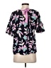 Sears 100% Polyester Black Short Sleeve Blouse Size M - photo 2