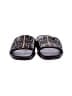 Tory Burch 100% Leather Black Burgundy Sandals Size 7 - photo 2