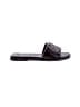 Tory Burch 100% Leather Black Burgundy Sandals Size 7 - photo 1