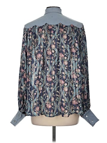 ALEMAIS Long Sleeve Silk Top (view 2)