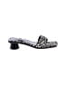 by FAR 100% Leather Animal Print Black White Sandals Size EU 39 - photo 1