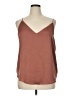 Express 100% Polyester Solid Pink Brown Sleeveless Top Size XL - photo 1
