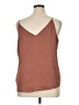 Express 100% Polyester Solid Pink Brown Sleeveless Top Size XL - photo 2