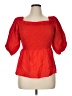 Open Edit Solid Red 3/4 Sleeve Top Size XL - photo 1