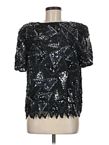 Styleworks Short Sleeve Silk Top (view 1)