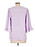 Spin 100% Polyester Purple 3/4 Sleeve Blouse Size L - photo 2