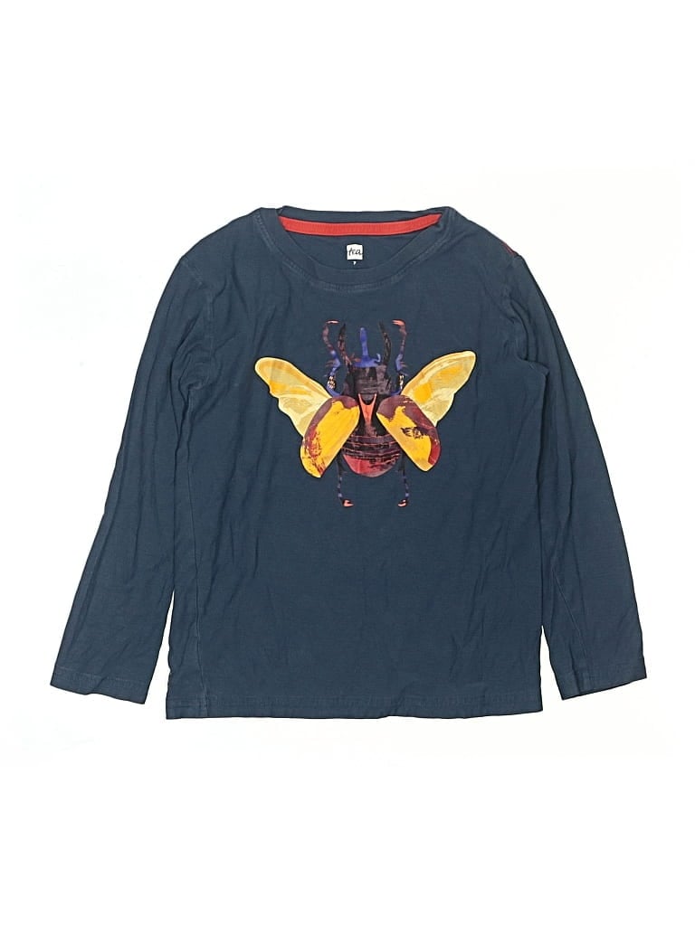 Pre-owned Tea Kids' Long Sleeve T-shirt In Blue