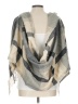 J.Crew Factory Store 100% Acrylic Plaid Gray Ivory Wrap One size - photo 2