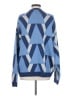 ASOS Design 100% Acrylic Chevron-herringbone Graphic Blue Pullover Sweater Size XXS - photo 2