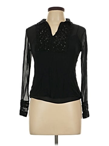 ECI Long Sleeve Silk Top (view 1)