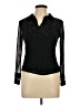 ECI 100% Silk Black Long Sleeve Silk Top Size 10 - photo 1