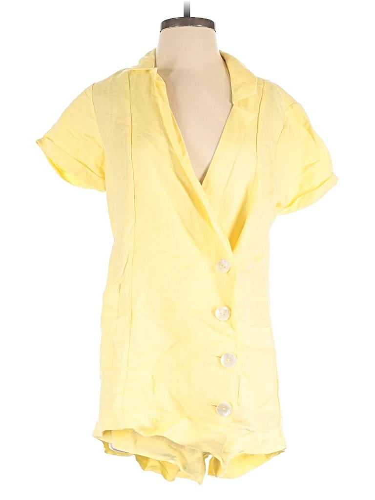 Pre-owned Show Me Your Mumu Romper In Yellow
