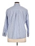 Old Navy 100% Cotton Chevron-herringbone Blue Long Sleeve Button-Down Shirt Size XL Petite - photo 2