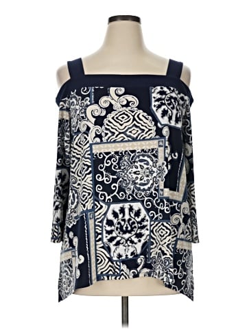 JM Collection 3/4 Sleeve Blouse (view 1)