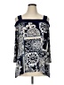 JM Collection Blue 3/4 Sleeve Blouse Size XL - photo 1