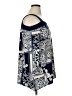 JM Collection Blue 3/4 Sleeve Blouse Size XL - photo 4