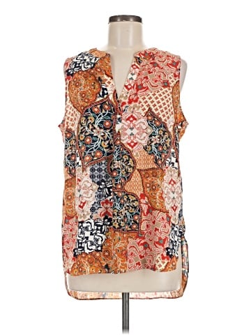 Rose + Olive Sleeveless Blouse (view 1)