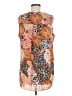 Rose + Olive 100% Polyester Orange Sleeveless Blouse Size M - photo 2