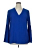 MICHAEL Michael Kors Blue Long Sleeve Blouse Size XL - photo 1